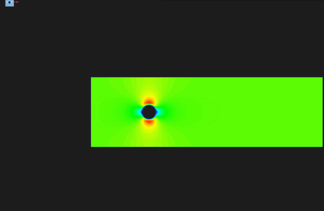 Velocity magnitude over the steps on a fixed scale