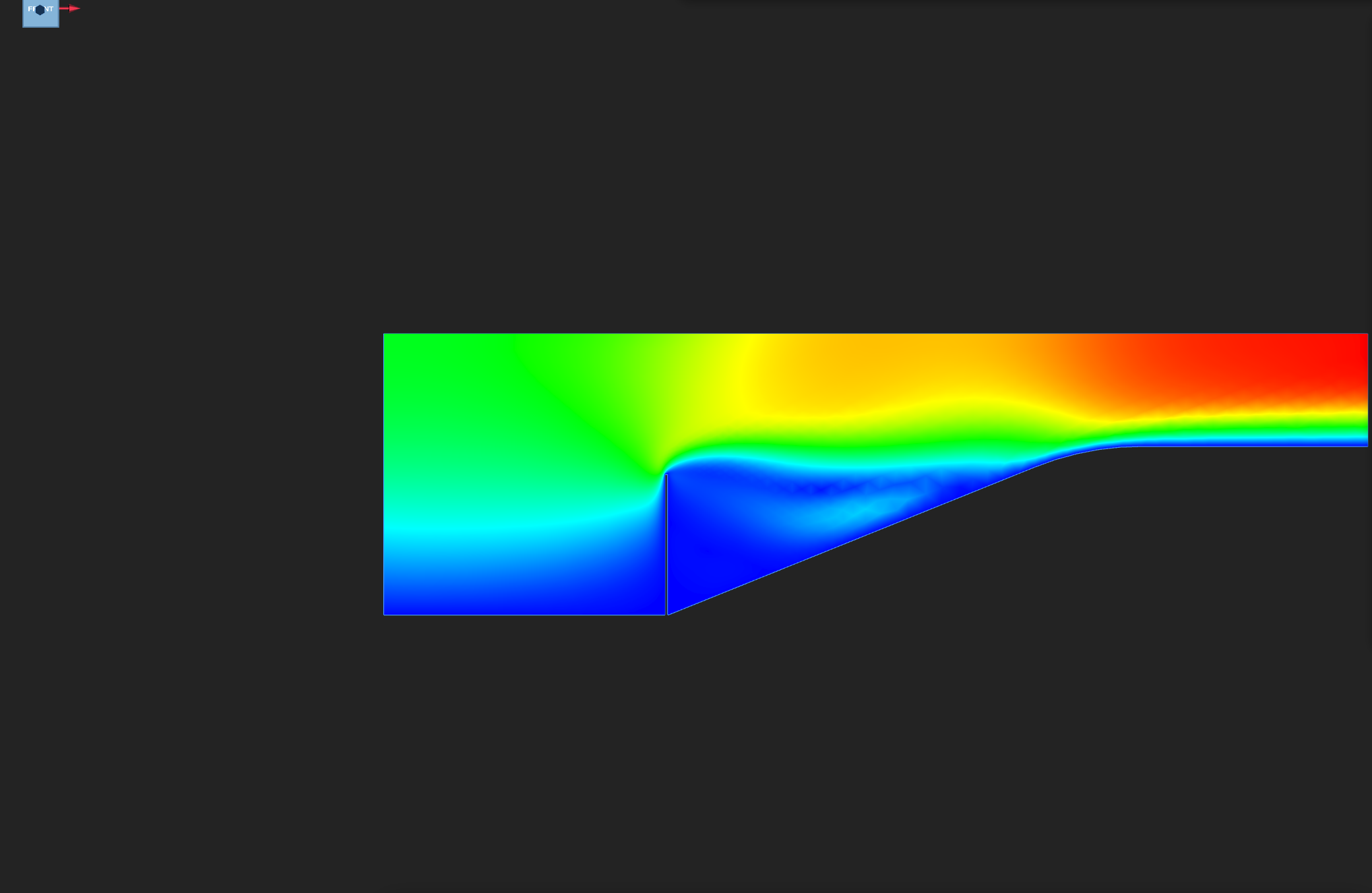Fluid velocity on the final frame
