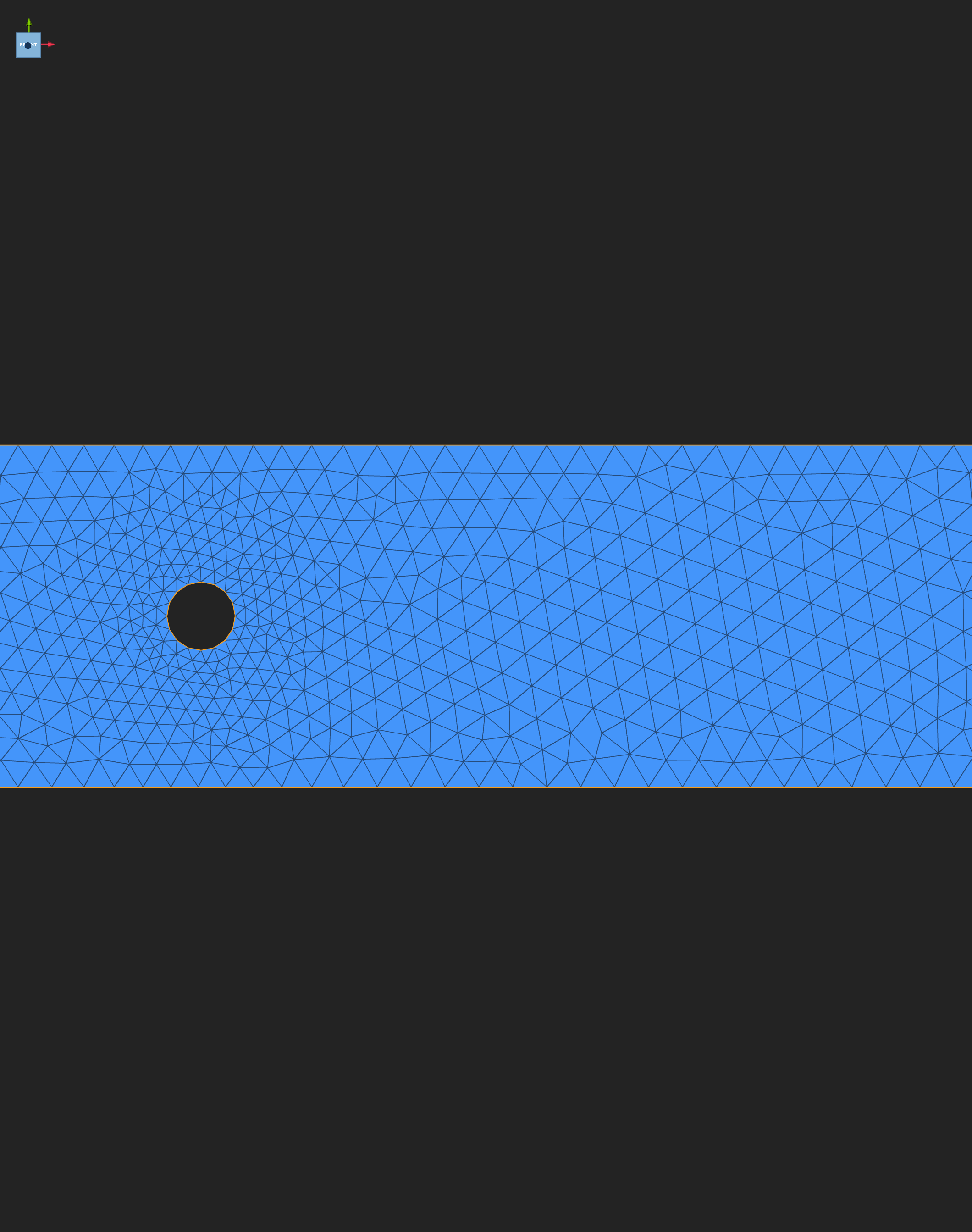 Mesh of the obstacle channel