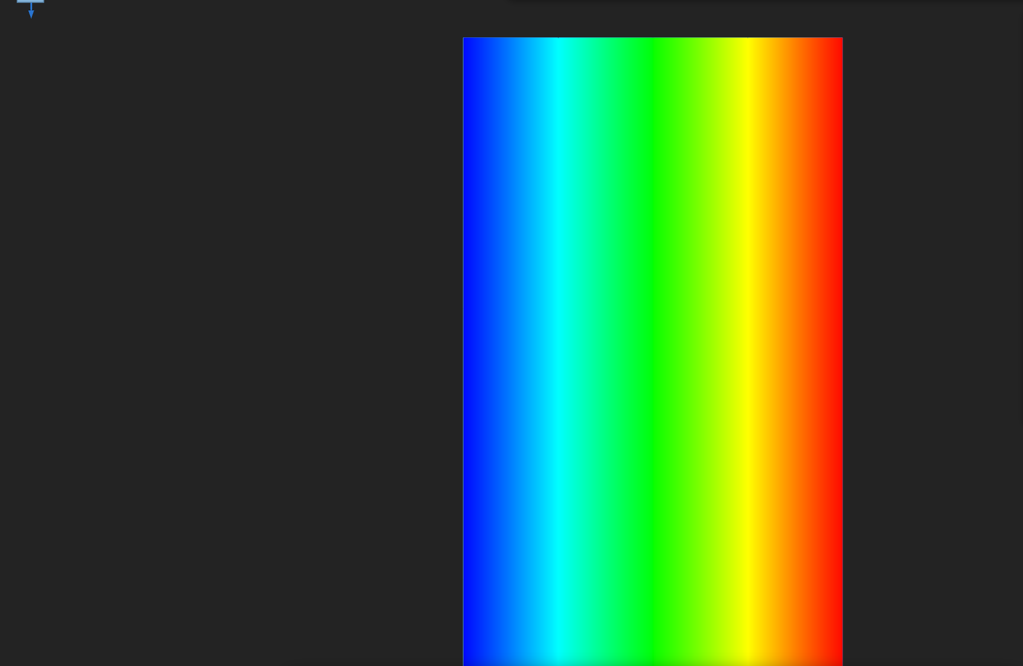 TEMPERATURE on the block seen from above