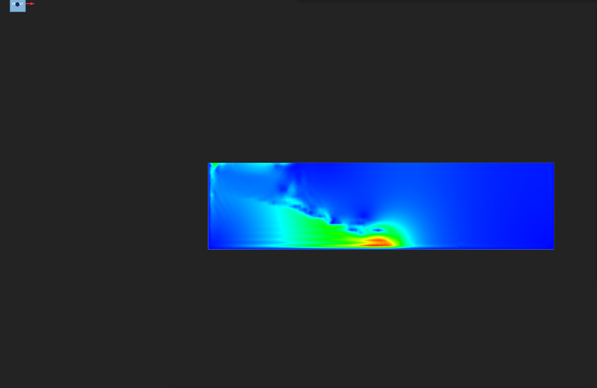 Velocity magnitude at t = 0.5 s