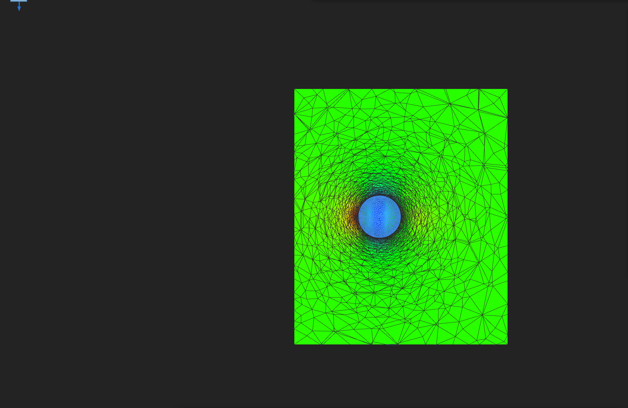 Pressure on the y = 0 mid-plane