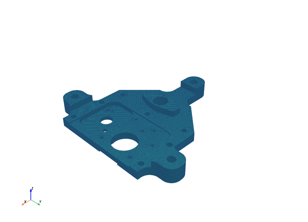 The mesh's boundary, extracted as a new surface mesh